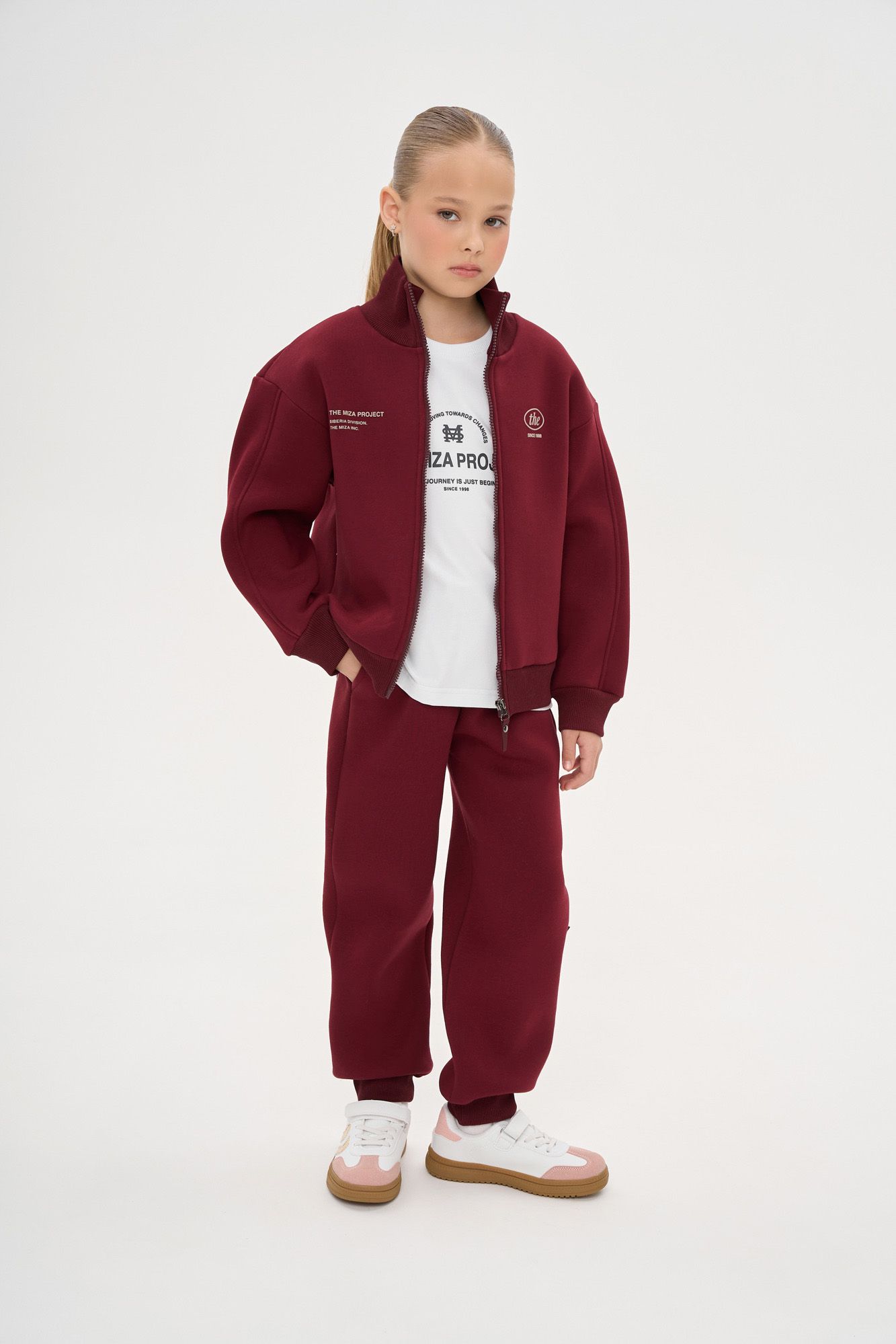 Костюм с начесом на молнии воротник стойка