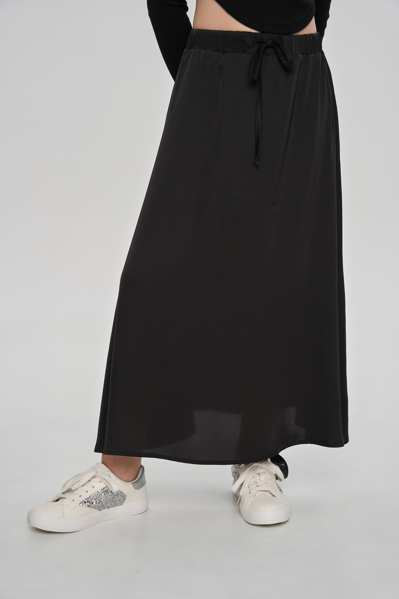 Юбка шелковая (134 черный)