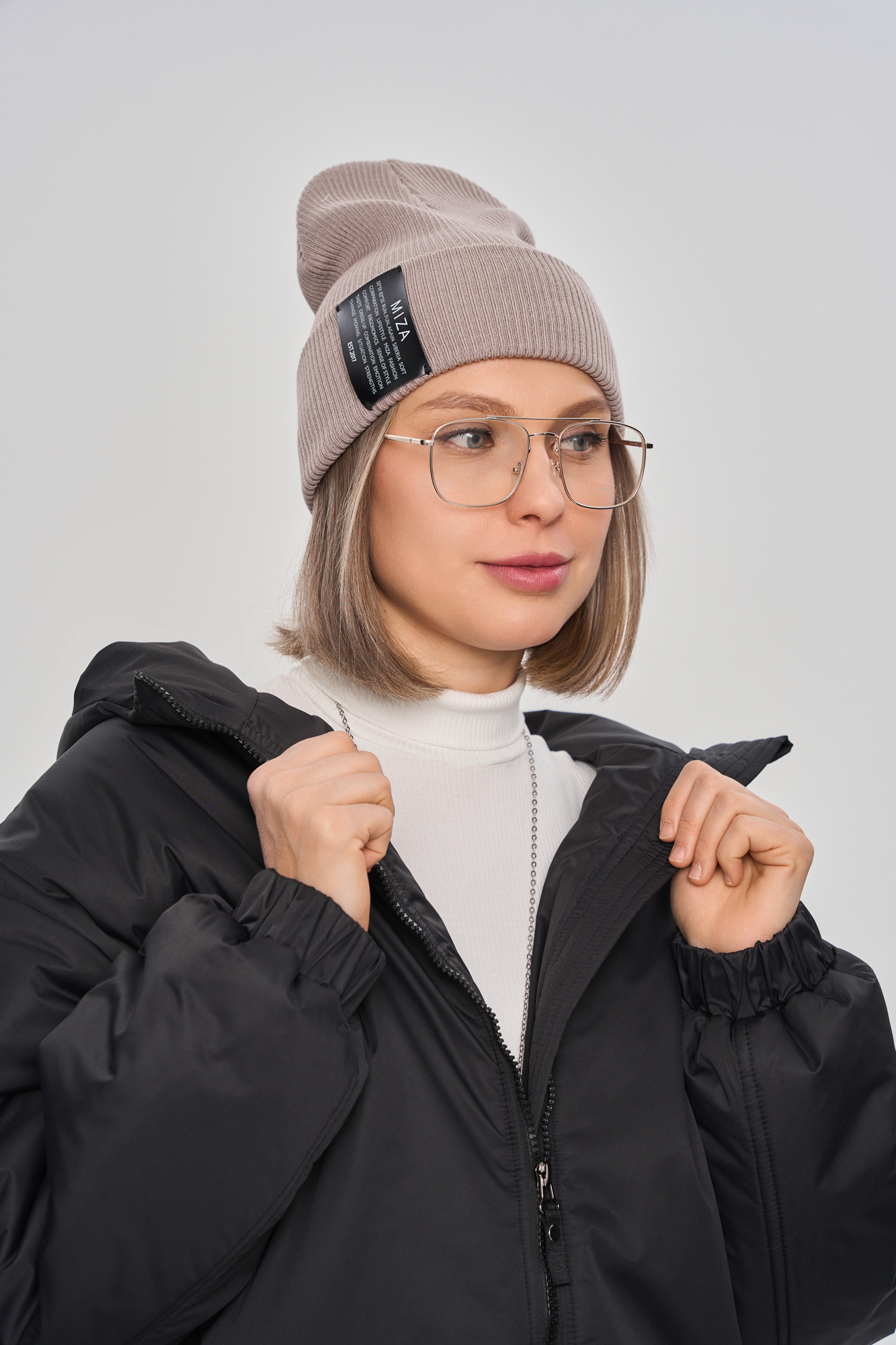 Шапка хлопковая (one size (54-58) бежевый)