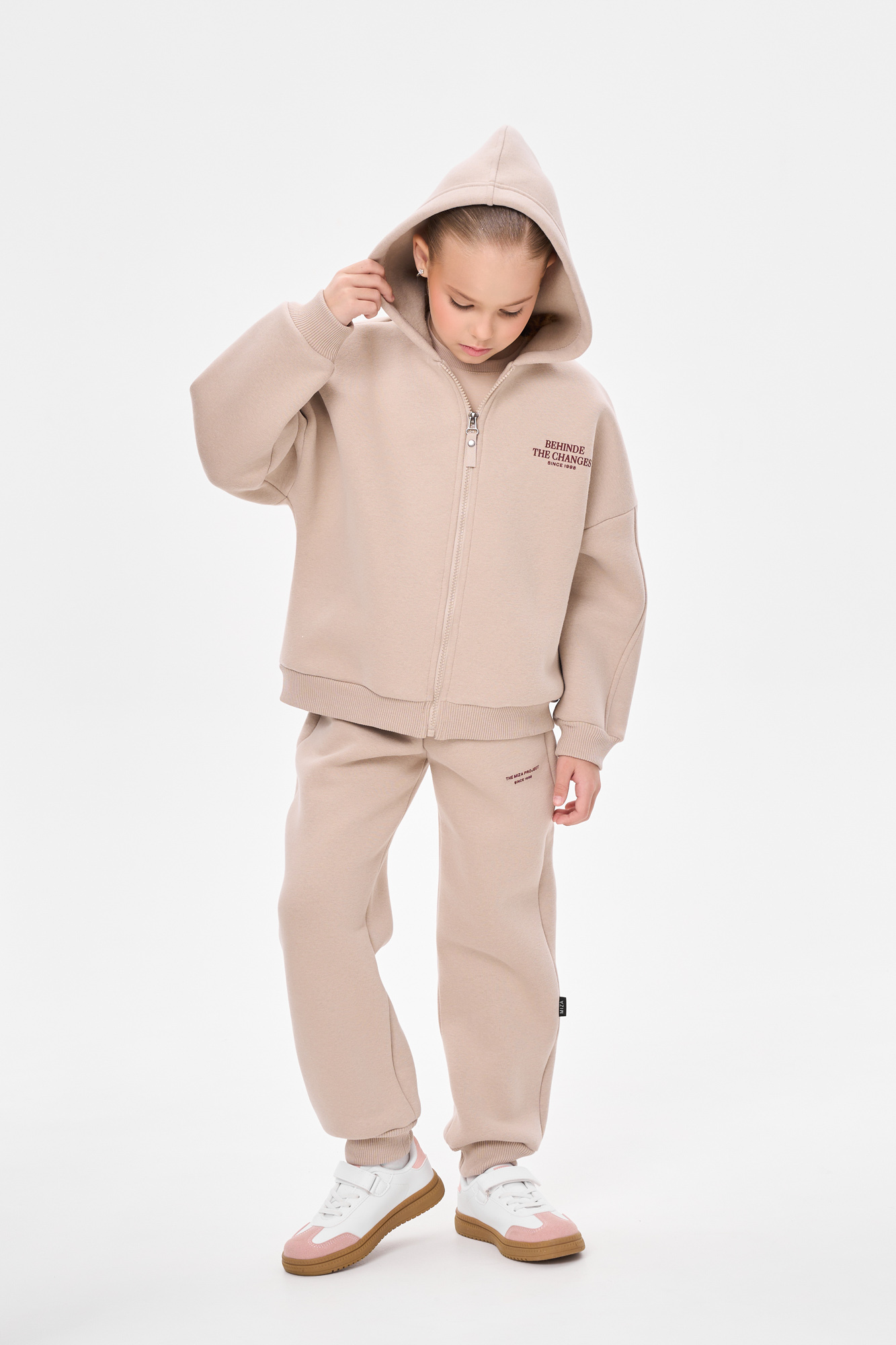 Костюм с начесом на молнии капюшон