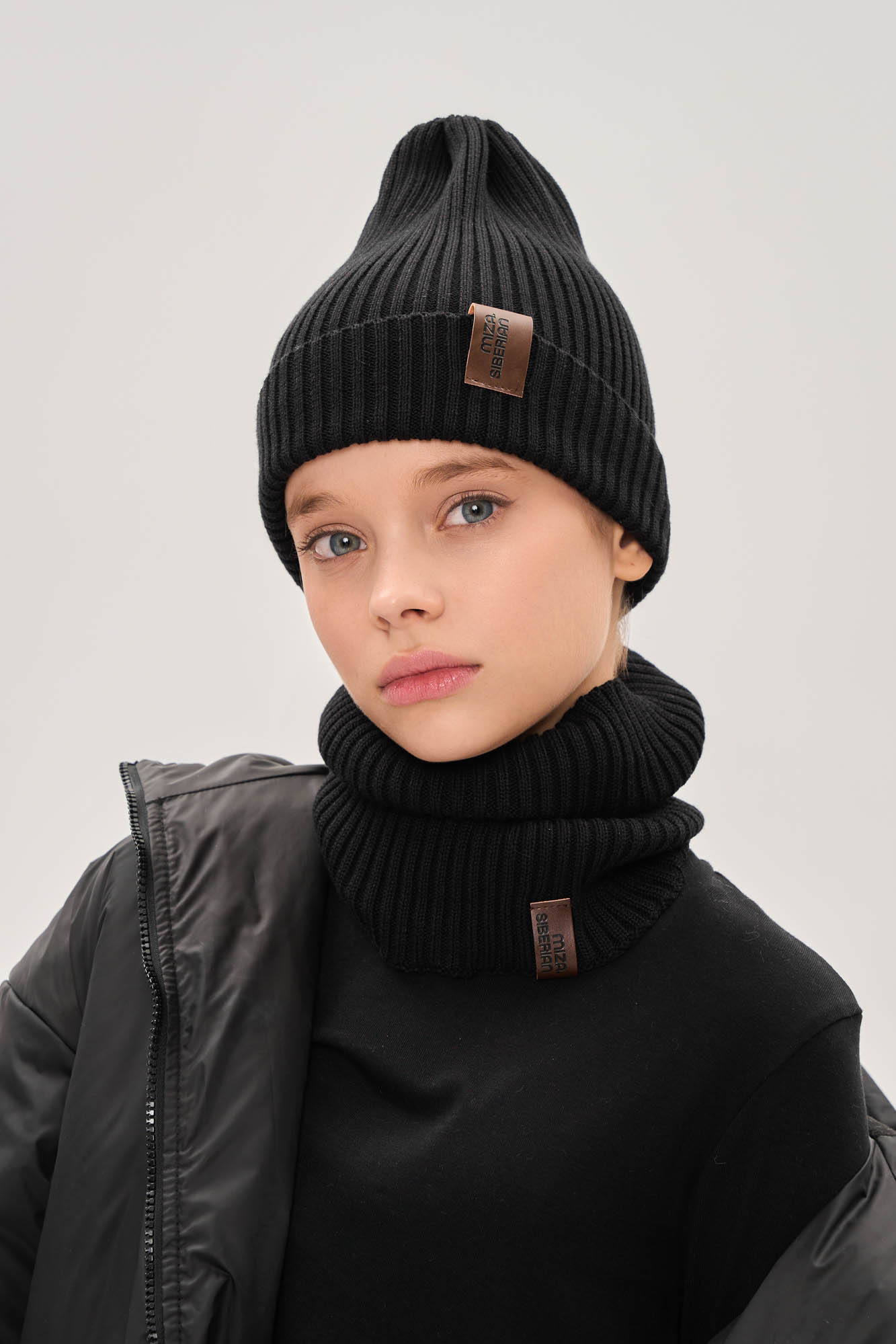 Шапка хлопковая (one size (50-54) черный)