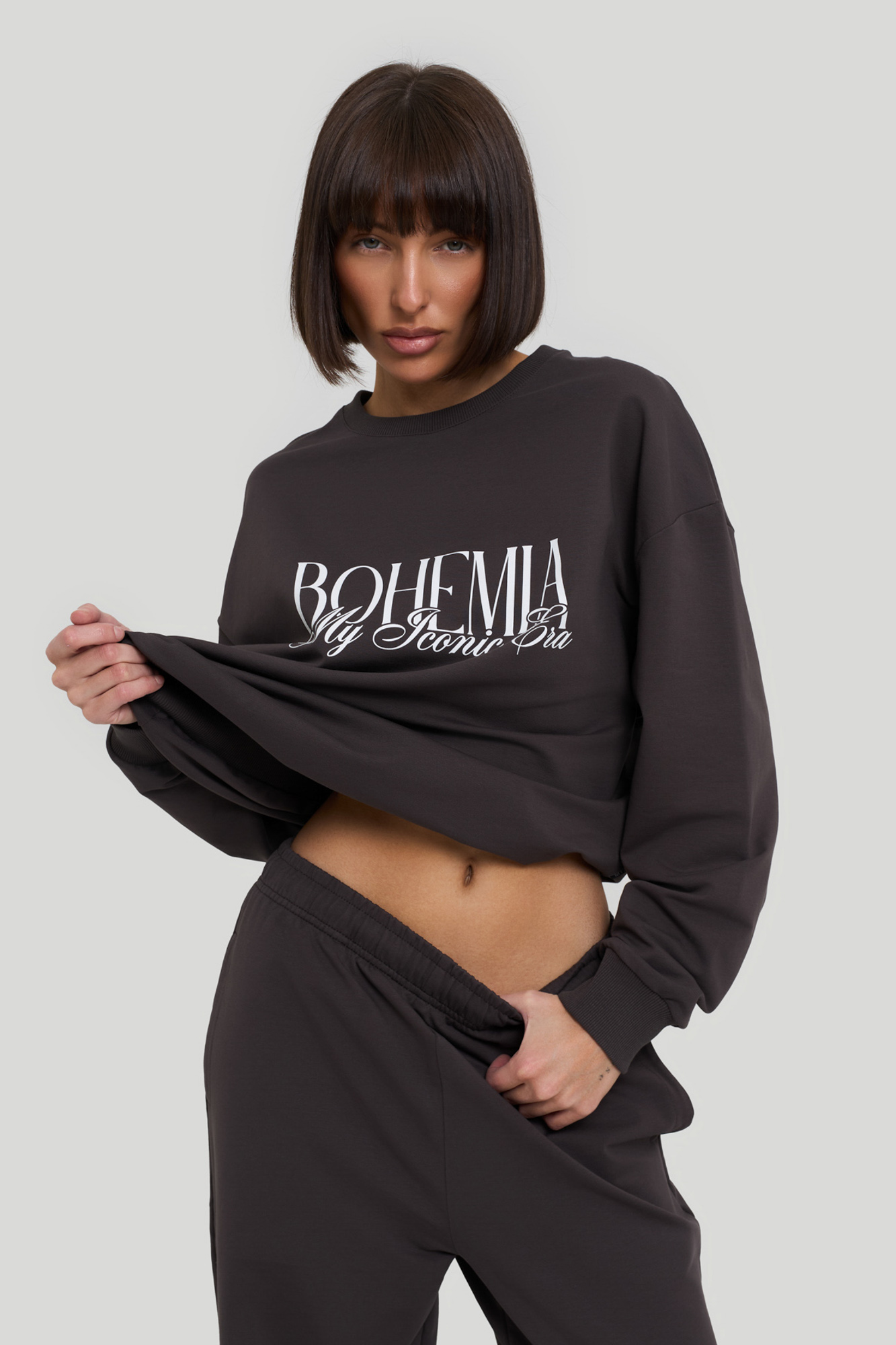Костюм с джоггерами (XS/S кофе)