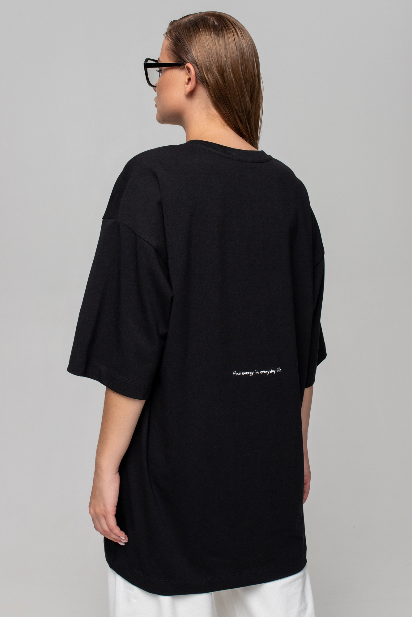 Футболка Over Size (L черный)