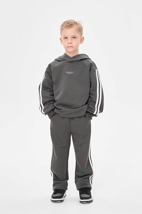 Костюм худи и брюки с лампасом