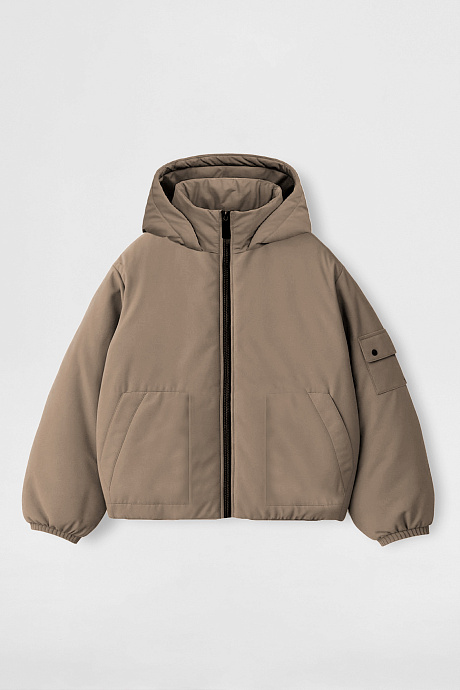 Бомбер с капюшоном