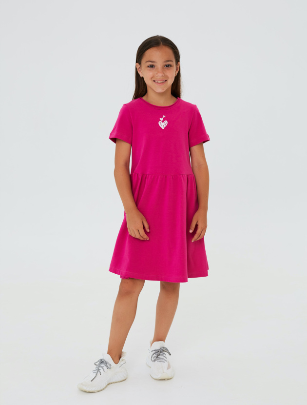 Платье с принтом "сердечко"