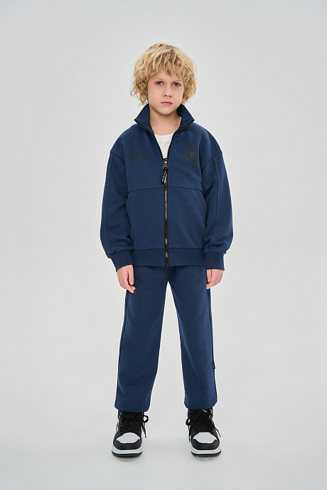 Костюм с худи со стойкой