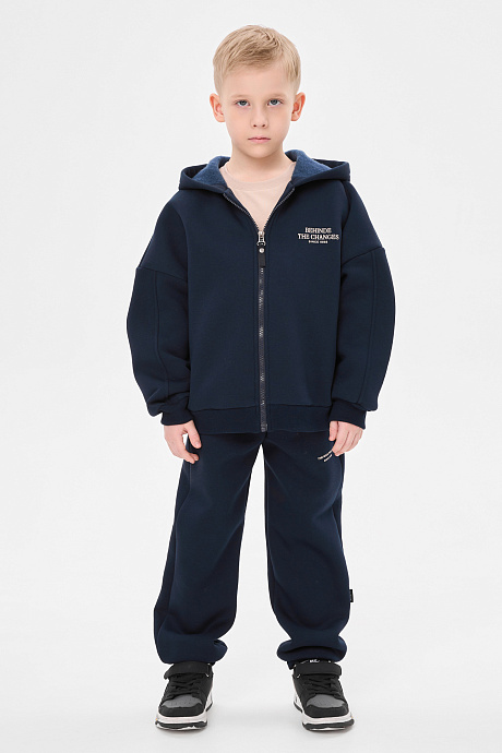 Костюм с начесом на молнии капюшон