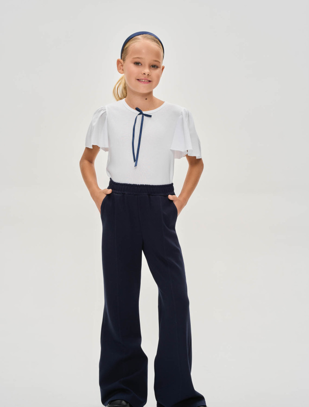 Брюки клеш с карманами