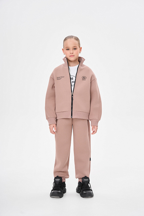 Костюм с начесом на молнии воротник стойка