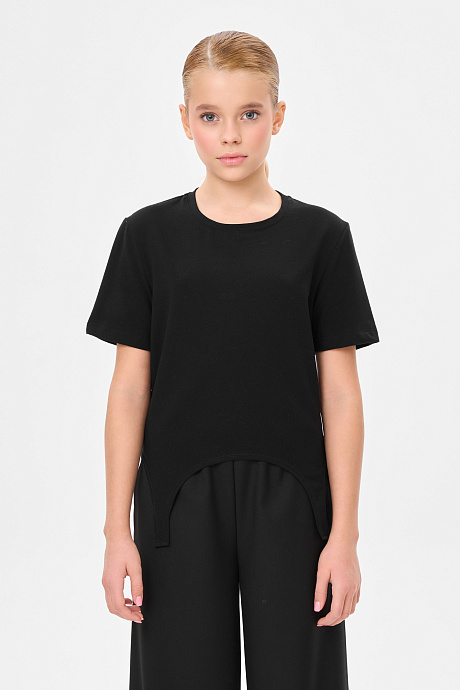 Футболка с фигурным низом