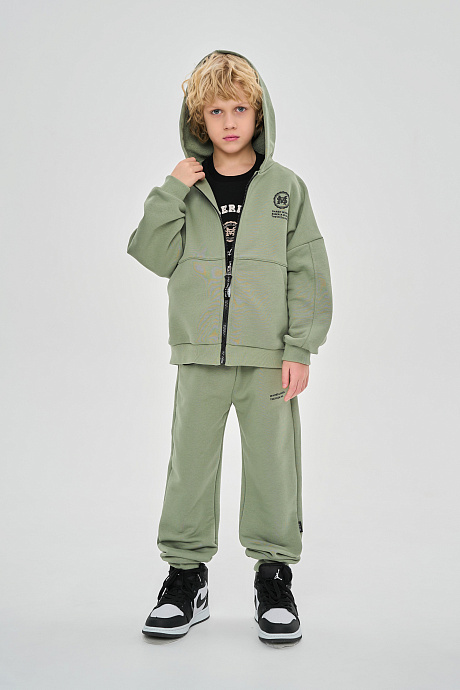 Костюм с худи на молнии