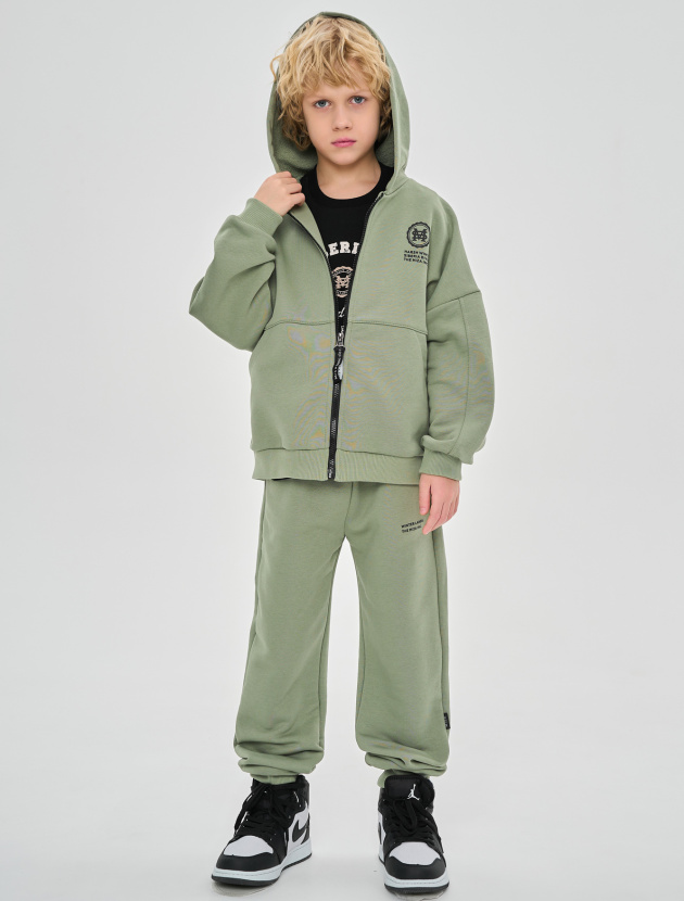 Костюм с худи на молнии