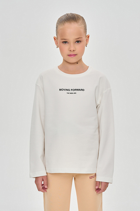 Лонгслив базового свободного кроя