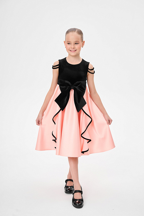 Платье комбинированное с бархатом