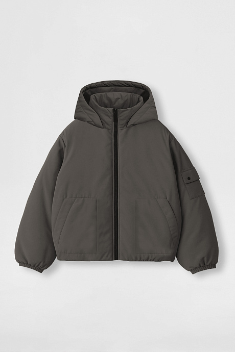 Бомбер с капюшоном