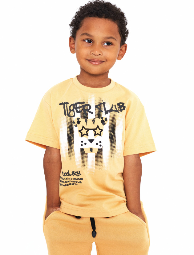 Футболка "Tiger Club" из хлопкового трикотажа