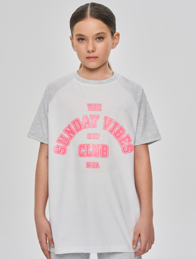 Футболка удлиненная SUNDAY CLUB 