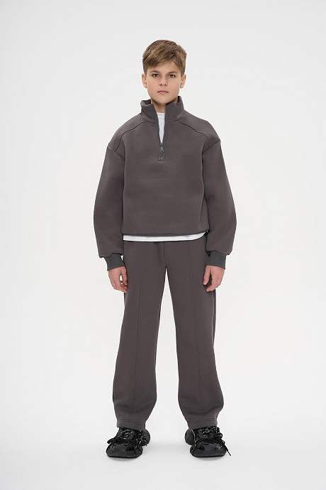 Костюм с начесом на  молнии воротник 