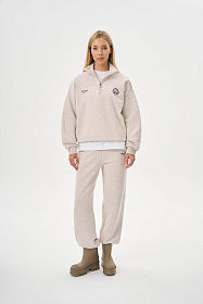 Костюм из меланжевого футера