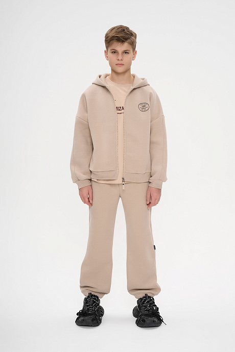 Костюм с начесом на молнии капюшон