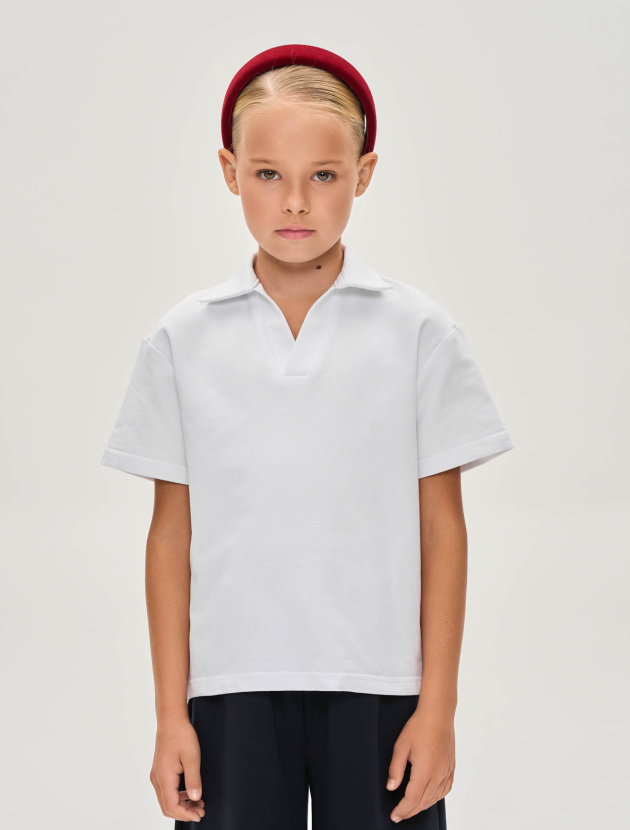 Рубашка-поло без застежки