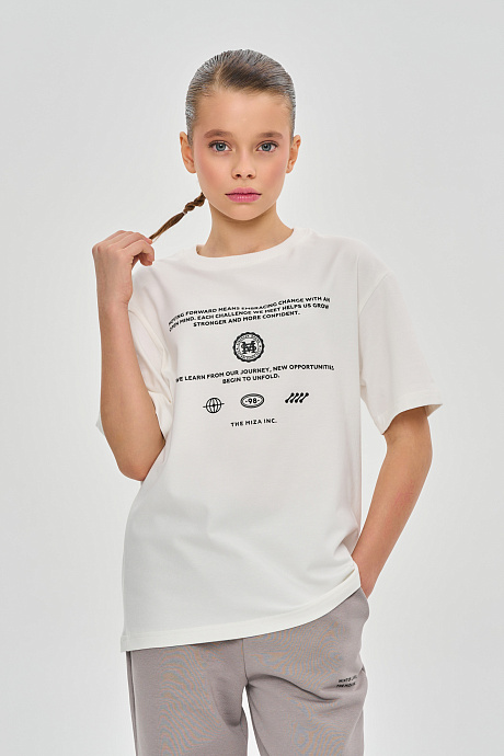 Футболка базового свободного кроя