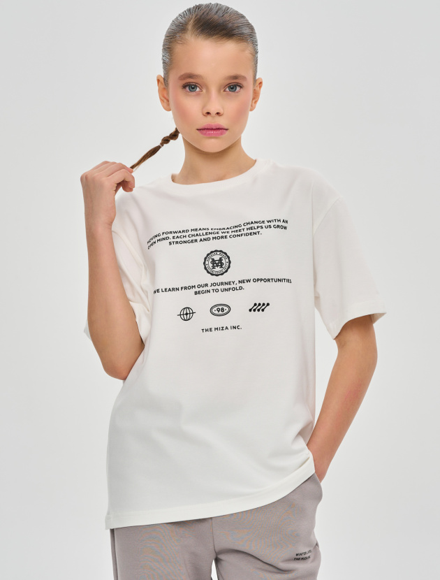 Футболка базового свободного кроя