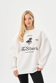 Свитшот утепленный с принтом