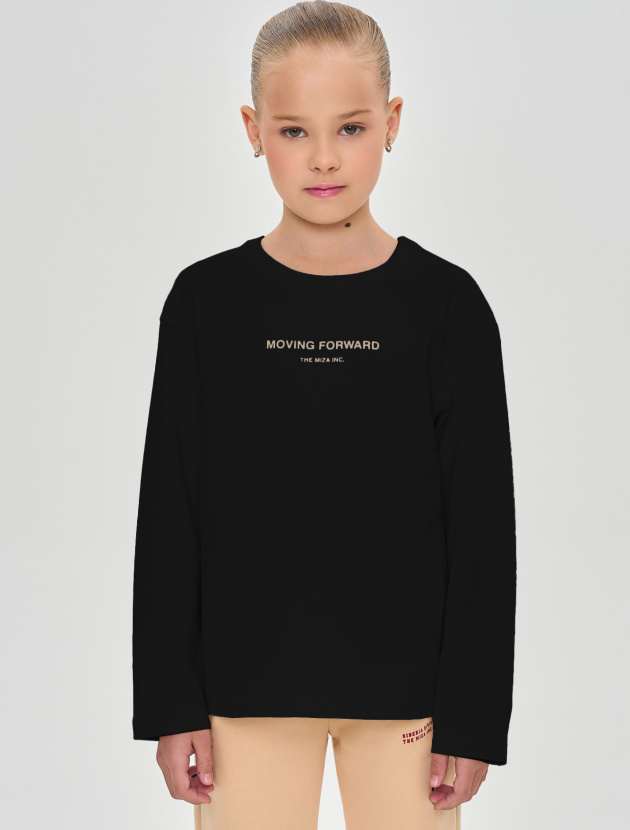 Лонгслив базового свободного кроя