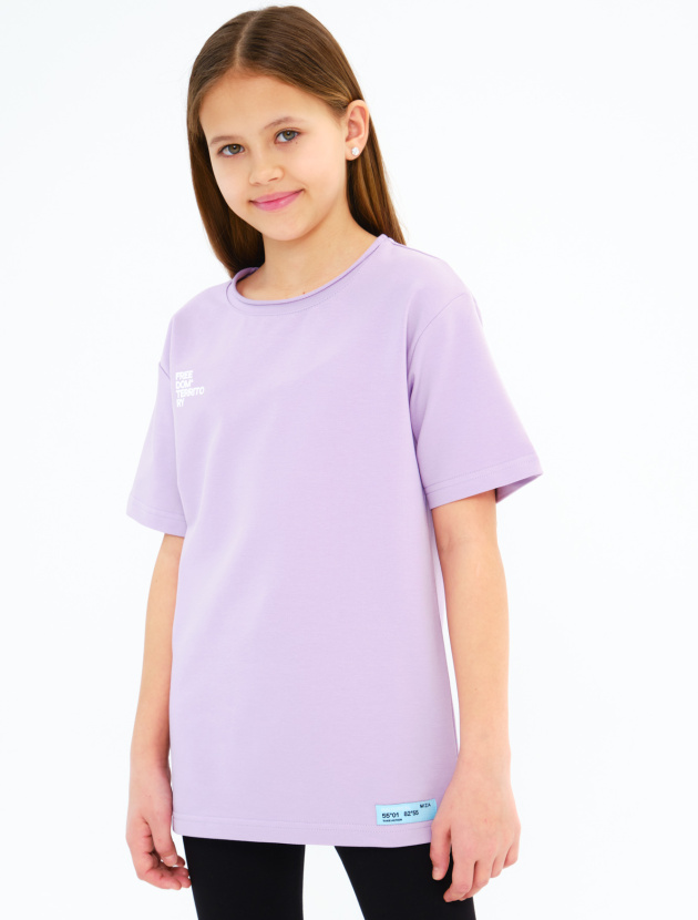 Удлиненная футболка из футера Freedom