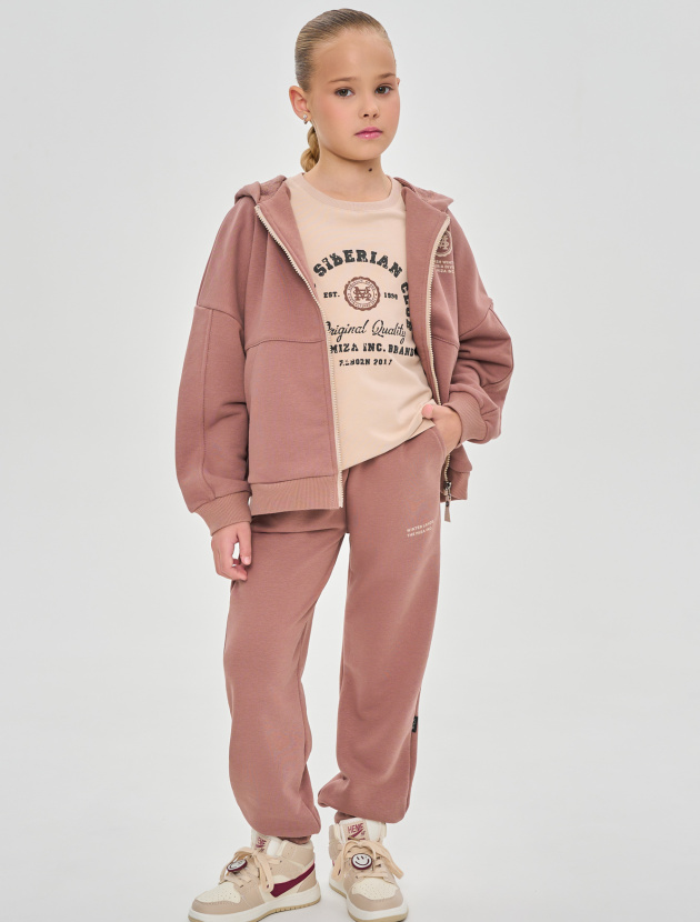 Костюм с худи на молнии