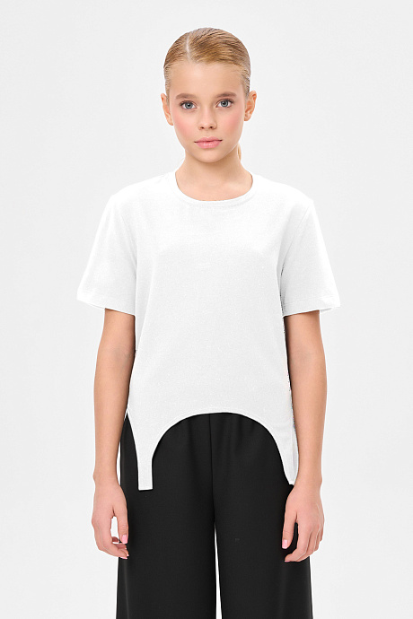 Футболка с фигурным низом