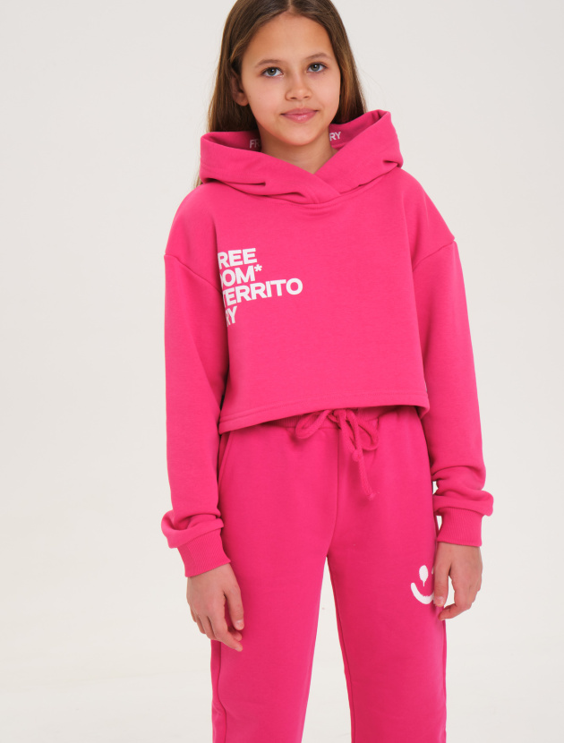 Укороченный худи из футера Freedom