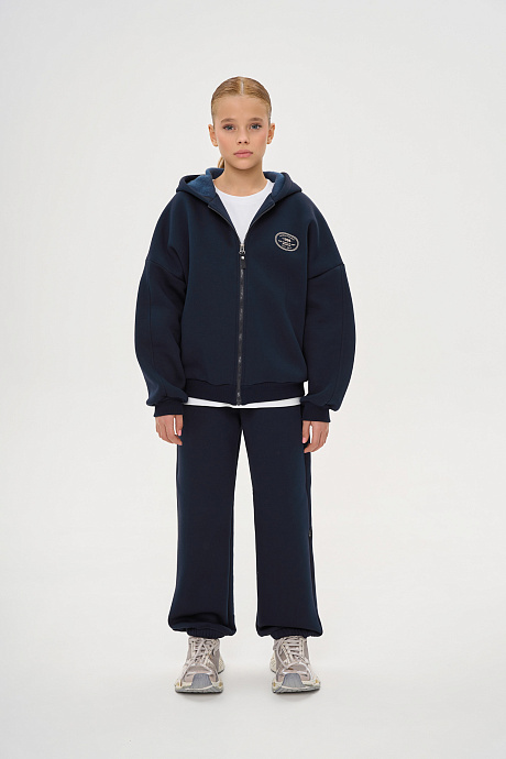 Костюм с начесом на молнии капюшон