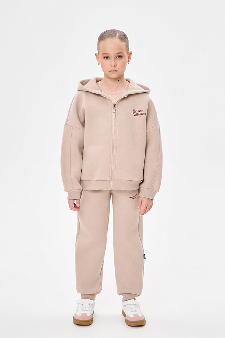 Костюм с начесом на молнии капюшон