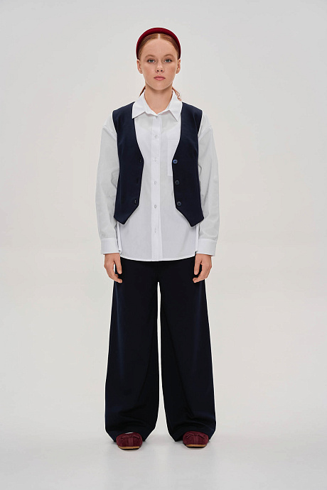 Брюки-палаццо с защипами