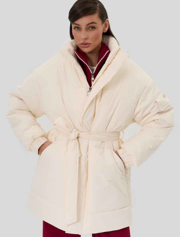 Куртка парка свободного кроя с капюшоном