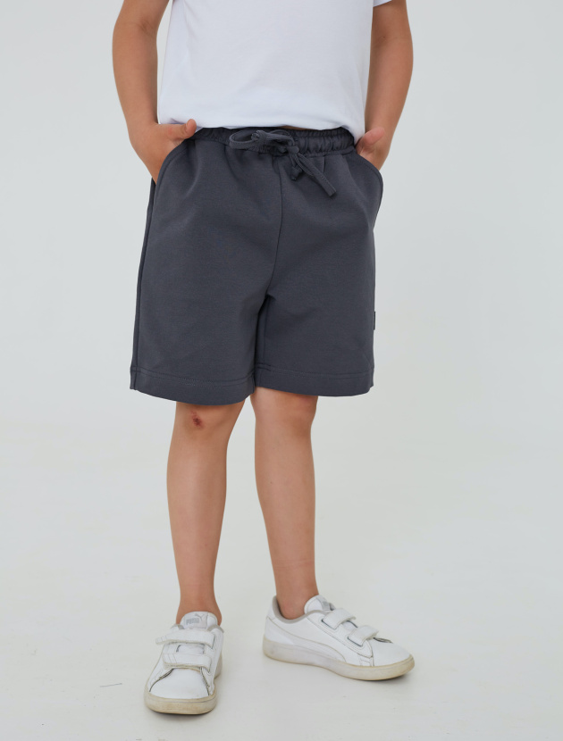 Базовые шорты из плотного трикотажа футер