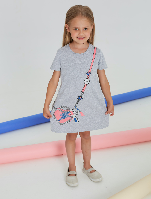 Платье с принтом "сумочка"