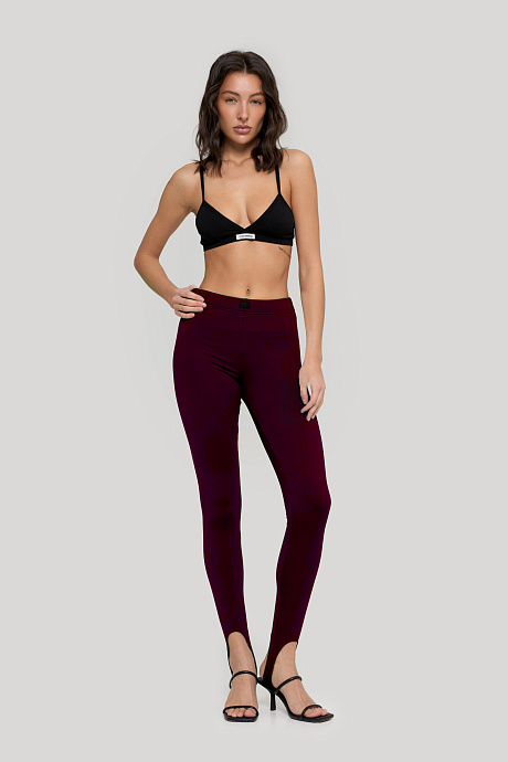 Легинсы с начесом со штрипками 