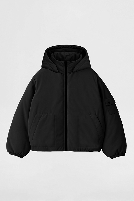 Бомбер с капюшоном