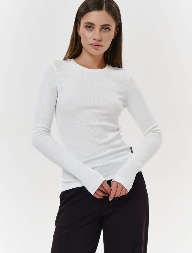 Лонгслив в рубчик